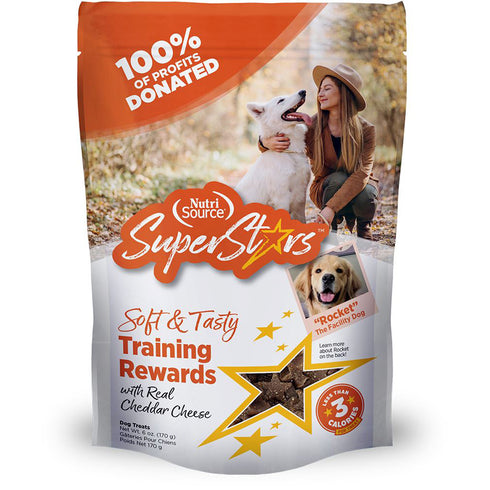 Nutrisource Superstars Soft & Tasty Cheddar Cheese Training Rewards Dog Treats 16oz - Poudre Pet and Feed Supply